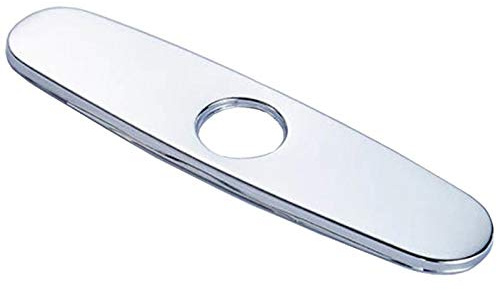 Chromed Long Ellipse Deck Hole Cover Plate Bathroom Kitchen Sink Faucet