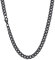 Richsteel schwarz Panzerkette Halskette 6mm breit 55cm lang Cuban Link Chain massive Gliederkette Punk Herren Jungen Kette für Freunden Ehemann