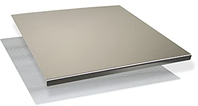 INOXLM - Tabla de cortar para amasar, encimera de acero inoxidable, varios tamaños para cocina para bar, restaurante para amasar (40 x 50 cm, 2 cm)