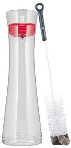 bremermann Glaskaraffe AMISA 1,2 Liter, Wasserkaraffe, transparent (Tango Red)