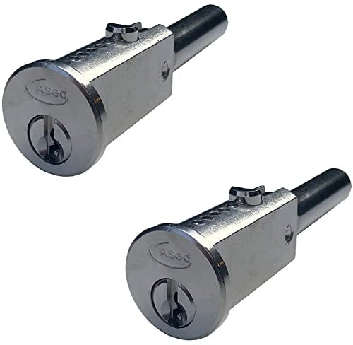 Asec Round Faced Bullet Locks KA-A Pair