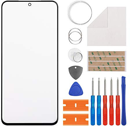 Duotipa Écran de rechange en verre de réparation compatible avec Samsung Galaxy S20 SM-G980 6,2 + outils (pas d'écran ni numériseur tactile) avec adhésif OCA