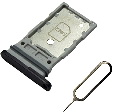 MMOBIEL Dual SIM Kartenhalter Kompatibel mit Samsung Galaxy S22 Ultra 5G - 6.8 inch - 2022 - SIM Card Tray Schlitten - Inkl. Gummidichtung und Sim Pin - Schwarz