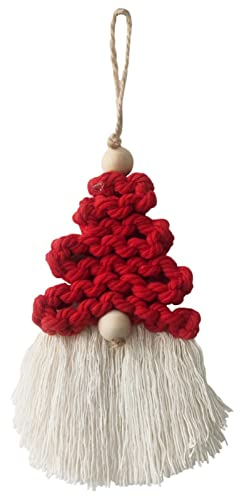 Boho Weihnachtsschmuck - Makramee Wandbehang Boho Weihnachtsschmuck | Hängende Boho-Heimdekoration für Weihnachten, Urlaub, Geburtstag, Hochzeit