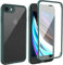 Leedia 360 Grad Hülle Kompatibel mit iPhone SE 2020 Hülle Ganzkörper Eingebauter Glas Displayschutzfolie Stoßfest iPhone SE 2022 Schutzhülle Transparent Handyhülle für iPhone 8/SE3/SE2 4.7 Grün