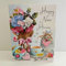 Jonny Javelin Happy New Home Card - Vase Of Flowers Tea Cup Fondant Fancies