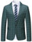 Allthemen Blazer Homme à Carreaux Coupe Ajustée Casual Veste de Costume Simple Business Vert XS