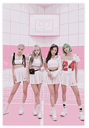 K-pop Blackpink Poster (8) Leinwand Poster Wandkunst Dekor Druck Bild Gemälde für Wohnzimmer Schlafzimmer Dekoration 30 x 45 cm