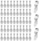 100 Pcs Silver Plated Small Pendant Bails, Spoon Glue On Bails Pendants Flat Pendant Bails Jewelry Bails Necklace Bails Oval Glue On Earring Bails for DIY Crafts and Jewelry Making Supplies