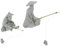 Supvox 1 Satz Fischer-Statue Chinesische Fischerstatuen Mini-asiatische Figur Neuartige Dekoration Dekorative Miniatur Sitzende Angelstatue Miniatur-fischerfigur Sandstein Ältere China