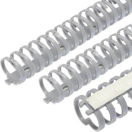 sourcing map 3pcs 20 Cable Raceway 30mm Dia Cord Cover Hider Cable Management Wire Channel with Self Adhesive, Buckle & Scale, Grey
