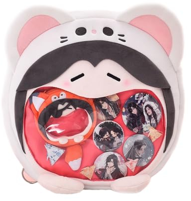 Zhongkaihua Tian Guan Ci Fu ItaBag Umhängetasche, Xie Lian Hua Cheng Rucksack und Geldbörse, klares Fenster, Tagesrucksack, Büchertasche für Anime, Plüsch, Cosplay, Xie Lian Itabag, W360mm × H490mm