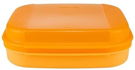 Tupperware Naschkätzchen 1,1 L orange Bellevue Vorratshaltung Vorrat Apollo Brotdose Keksdose Vorratsdose (inkl. 1x Klebe-Wurm)