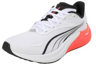 PUMA Electrify Nitro 4, Zapatillas para Correr de Carretera Hombre, White-Glowing Red Black, 44.5 EU