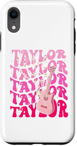iPhone XR Retro TAYLOR First Name Personalized Guitar Birthday Case