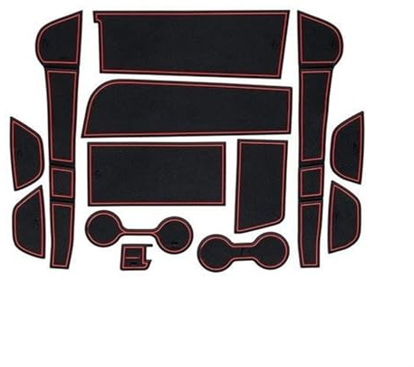 Auto Innenmatte Tür Nut Tasse Für Lexus Für UX Für UX250h Für 200 2015 2016 2017 2018 2019 Gummi Matte Pad Tor Slot Coaster Innen Auto Zubehör (Color : Rosso)