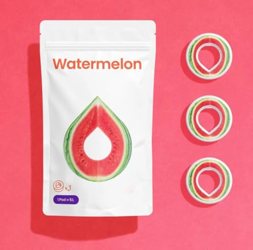 3 x Air Up Pod Original Duft Pods mit Wassermelonen Geschmack, Zubehör für Trinkflasche, aromatisierte Pods, 0 Kalorien, kein Zucker, natürliche Aromen (Wassermelone)