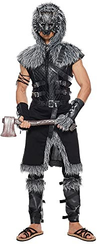 EraSpooky Werwolf Kostüm Erwachsene Männer Viking Wolf Halloween Cosplay Kostüm L