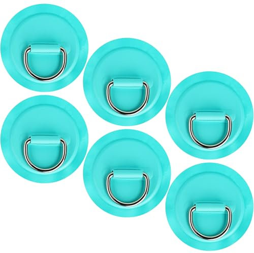 Omoojee Edelstahl D-Ring Patch Kit, PVC Paddle Board D-Ringe für Kajak, Schlauchboot, Caneo, SUP, kein Kleber enthalten, wasserdicht, Grün