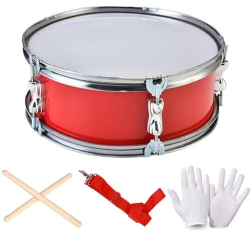 Lpitoy Snare Drum Set, Marching School Band Student Snare Drum Kit Für Anfänger Teenager Erwachsene Kinder Trommelstöcken, Riemen, Handschuhen