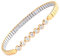 HAQI Magnetarmband für Damen Edelstahl Elastisches Armband Energie Magnetfeldtherapie Arthritis Schmuck Dehnbar (Gold-18cm)