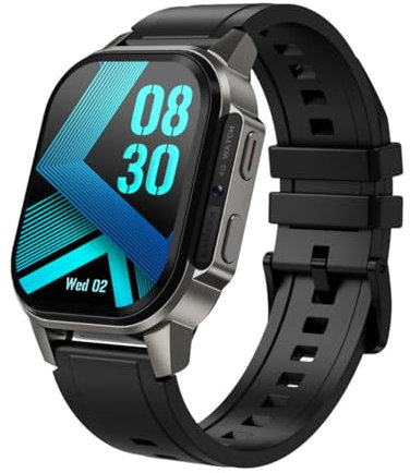 AIEK 4G LTE Smart Watch für Männer Frauen GPS Uhr Android 8.1 Herzfrequenz / Telefonanruf / Kamera / Nano SIM 930mAh 2,13 Zoll AMOLED rundes Display Fitness Tracker (4+64GB)