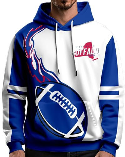 Generisch Kapuzenpullover Herren Warm Pullover mit Rugby Bedruckt Hoodies Kordelzug mit Tasche Winterpullover Party Sweatshirt Outwear Sport Herrenpullover Bunte Sweater Women's Shoes Sale