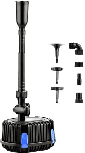 YAOBLUESEA Springbrunnenpumpe Fontäne Gartenpumpe Teichpumpe für Bachläufe, Wasserfälle, Spring-brunnen 25 Watt 1500L/H CHP-1500