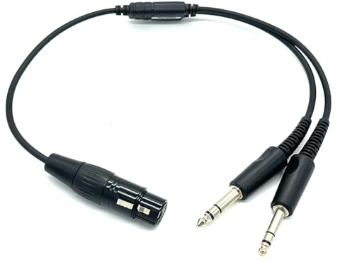 TengKo Headset Adapter Aviation Headphone Cable Adapter XLR To GA Dual Plug 5 Pin Cable Aviation Headphone Earphone Cable Accessories