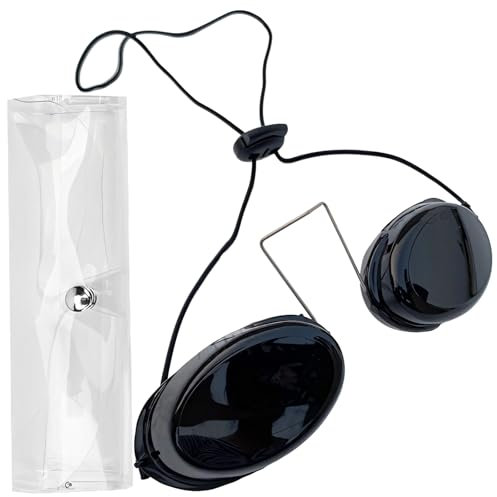 Schutzbrille mit verstellbarem Nasensteg, leichte IPL-Brille, schwarze Gläser und Etui