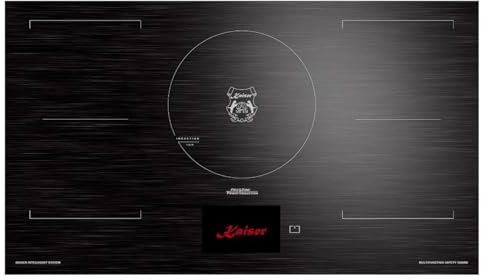 Kaiser KCT 9140 FI Induktionskochfeld 90 cm • FREE ZONE mit 2 FLEX Induktions-Zonen • TFT Display • Keep-Warm-Funktion • Kochfeld Induktion Neue Generation in Graphitgrau Moire-Glaskeramik