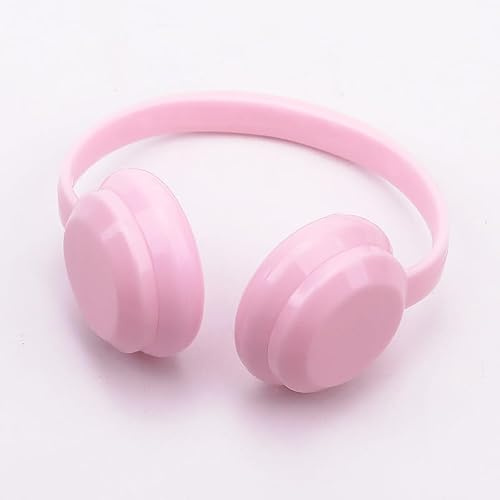 17cm Doll Accessory - Miniature Headphones Acrylic Material, Suitable for Photography and Display | Suitable for 15-18cm Dolls,just Headset (Yellow Earphones（NO Doll)