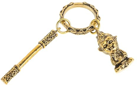 Affen Schlüsselanhänger mit Goldener Oberfläche aus Messing und Kupfer