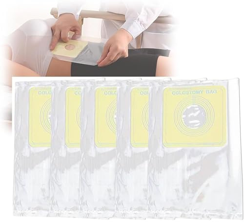 HDCCDM 100 Pieces/1 Pack Disposable Colostomy Bags, Colostomy Care Pack, Cut-to-Fit Ostomy Diameter 35-60mm, Sealed Bag Design To Prevent Odor, Disposable Ostomy Bag Set for Stoma Care