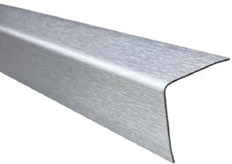 Edelstahl Winkel Profil Eckschutzschiene 3-fach Kantenschutz Treppenleiste K240 Edelstahl V2A 1.4301 – gebürstete Oberfläche Körnung 240, Größe: 2000 mm, Stil: 20x20 mm, Farbe: 1,0 mm