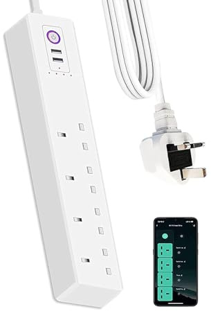 Smart Power Strip, Surge Protector, USB Extension Cable for Apple HomeKit, Alexa, Requires (WiFi)