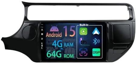 [4+64GB] 9 Zoll Android 15 Autoradio Für Kia K3 Rio 2011-2015 Radio Carplay Stereo Wireless Car Play GPS Auto Navi Bildschirm Bluetooth Navigation Player Touchscreen FM SWC RDS DSP