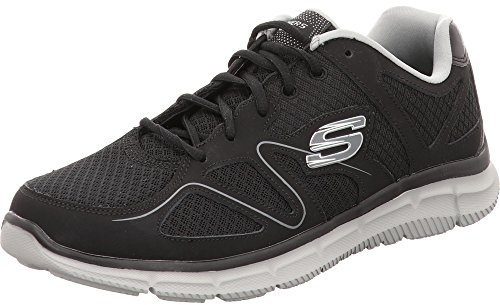 Skechers Satisfaction 58350-bkgy, Scarpe da ginnastica basse Uomo, Nero, 45 EU