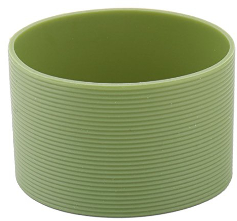 Sourcingmap Silicone Outdoor Round Nonskid Water Bottle Mug Cup Sleeve Cover 6.5cm Dia Army Green