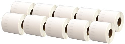 10 Rollen 99019 S0722480 59mm x 190mm Ordner-Etiketten kompatibel für LabelWriter 4XL 450 400 330 320 310 Twin Turbo Duo Seiko SLP 450 400 240 220 200 120 100 Pro Plus (110 Etiketten pro Rolle)