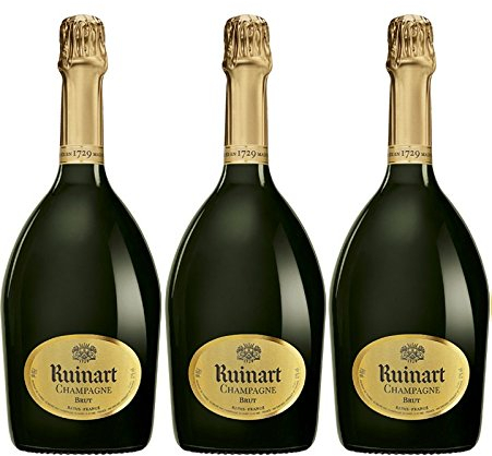VINADDICT Set di 3 Champagne R De Ruinart Brut, 750 millilitri