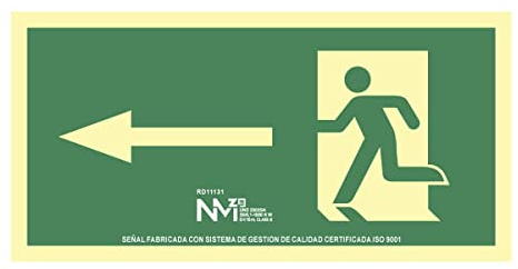 A11431 - Leuchtschild, links, Klasse A, PVC, 1 mm, 32 x 16 cm, mit CTE, RIPCI Neue Legislation
