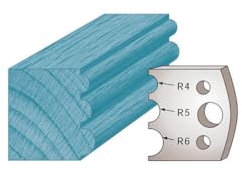 Diamwood Platinum - Jeu de 2 fers profilés Ht. 40 x 4 mm triple tourillons M90 pour porte-outils de toupie - Diamwood Platinum