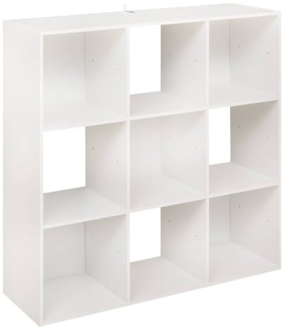 Holzregal 9 Cases Mixe Weiß