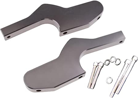 Almencla Beifahrer Trittbretter Fußrasten Halter für Vespa GTS 300ie Super Sport - Silber