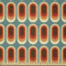 ABAKUHAUS Retro Stoff als Meterware, Vintage Mode-Ethno, Microfaser Stoff für Dekoratives Basteln, 1M (230x100cm), Dunkle Taupe Kadett Blau