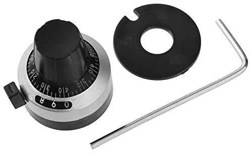 Potiknopf & Drehkopf mit Zähler für Feinabstimmung in 2 Achsaufnahmen Größen zum auswählen 4mm & 6,35mm (Achsaufnahme: 6,35mm)