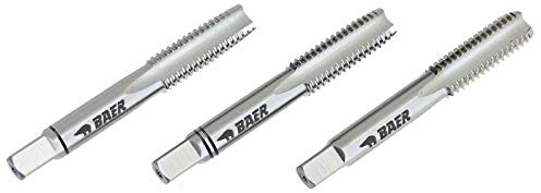 BAER Gewindebohrer Set HSSE Handgewindebohrer 3-tlg. Satz M 20 x 2,5 - Gewindebohrer - Gewindeschneider-Set - Gewindeschneiden - Bohrerset