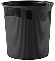 HAN Papierkorb Re-LOOP, 6 STÜCK, nachhaltig und umweltfreundlich 100% recycled, 13 Liter Volumen, junges Design, schick und stabil, 18148-913, schwarz