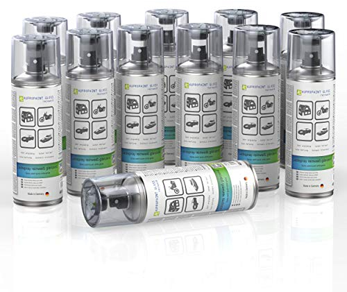 AUPROTEC Lackspray AUPROPAINT GLOSS weiß glänzend Sprühlack Glanzlack Auto Lack Spray 12x 400ml